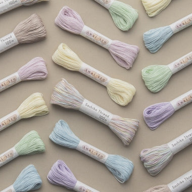 Olympus Sashiko Thread - Pastel Colours (40m skein)