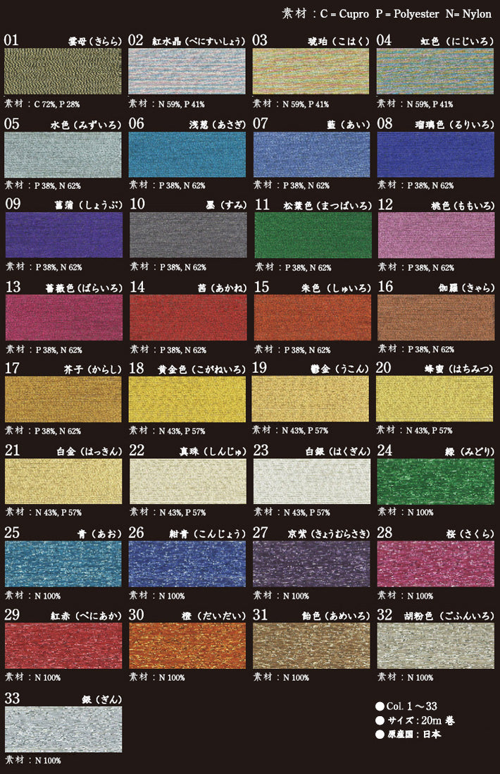 Cosmo Glitter Embroidery Threads