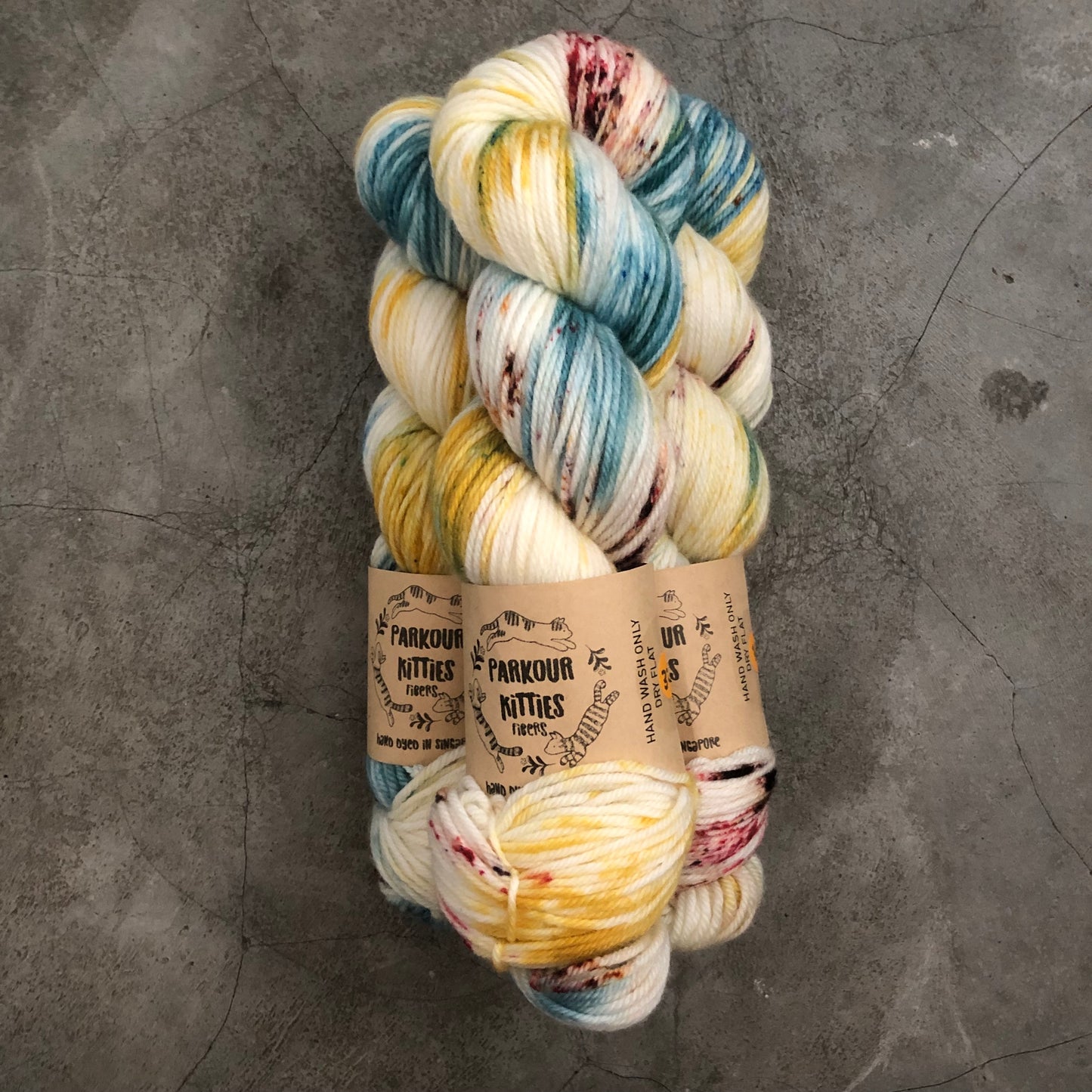 Parkour Kitties Fibers - 80% Superwash Fine Merino & 20% Nylon