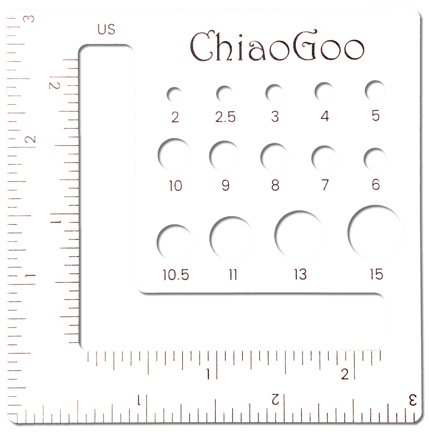 ChiaoGoo Swatch Needle Gauge