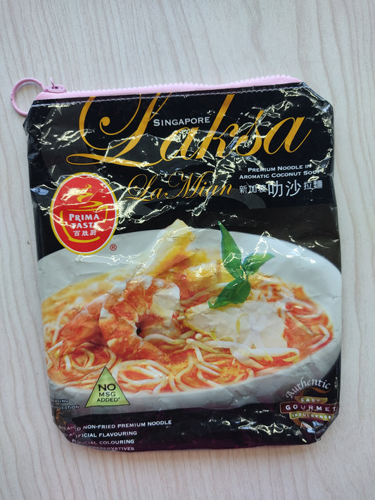 Upcycled Food Wrapper - Zip Pouch Laksa