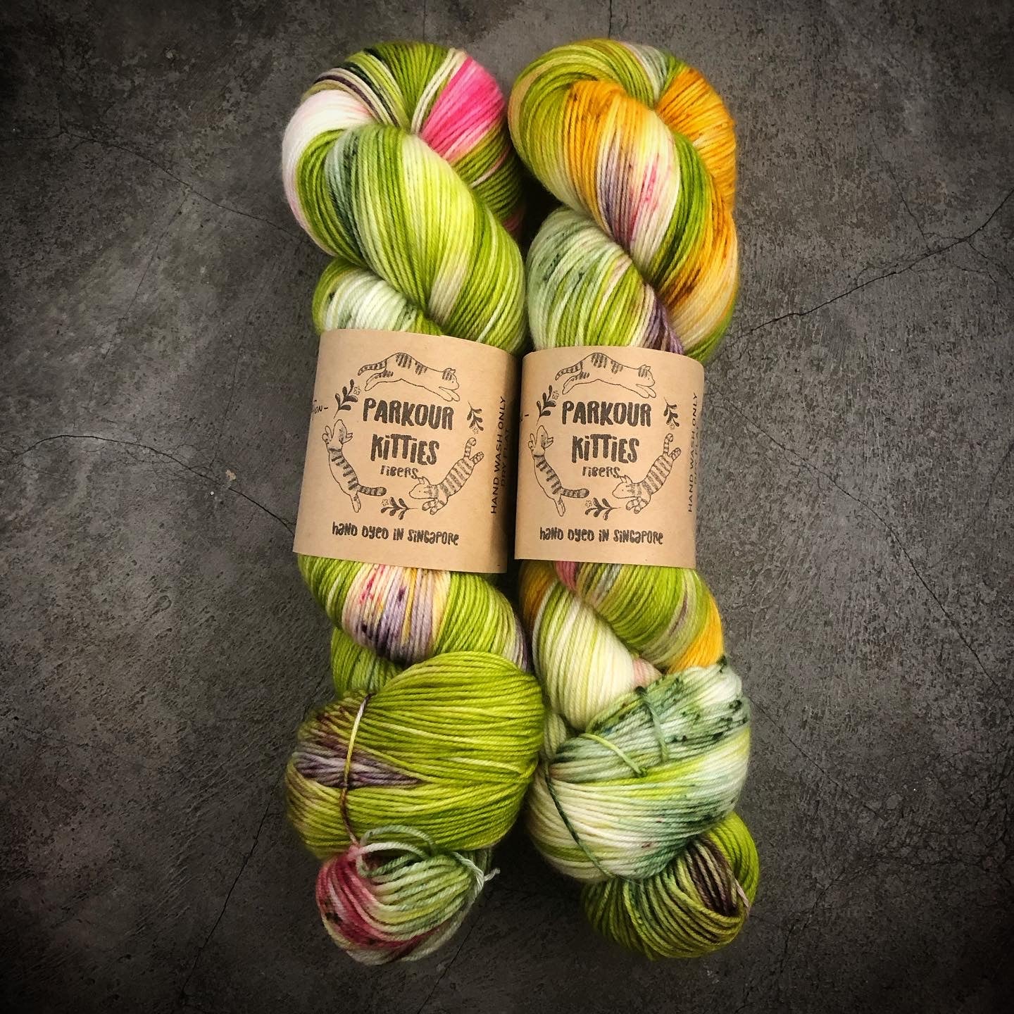 Parkour Kitties Fibers - 75% Superwash Fine Merino & 25% Nylon