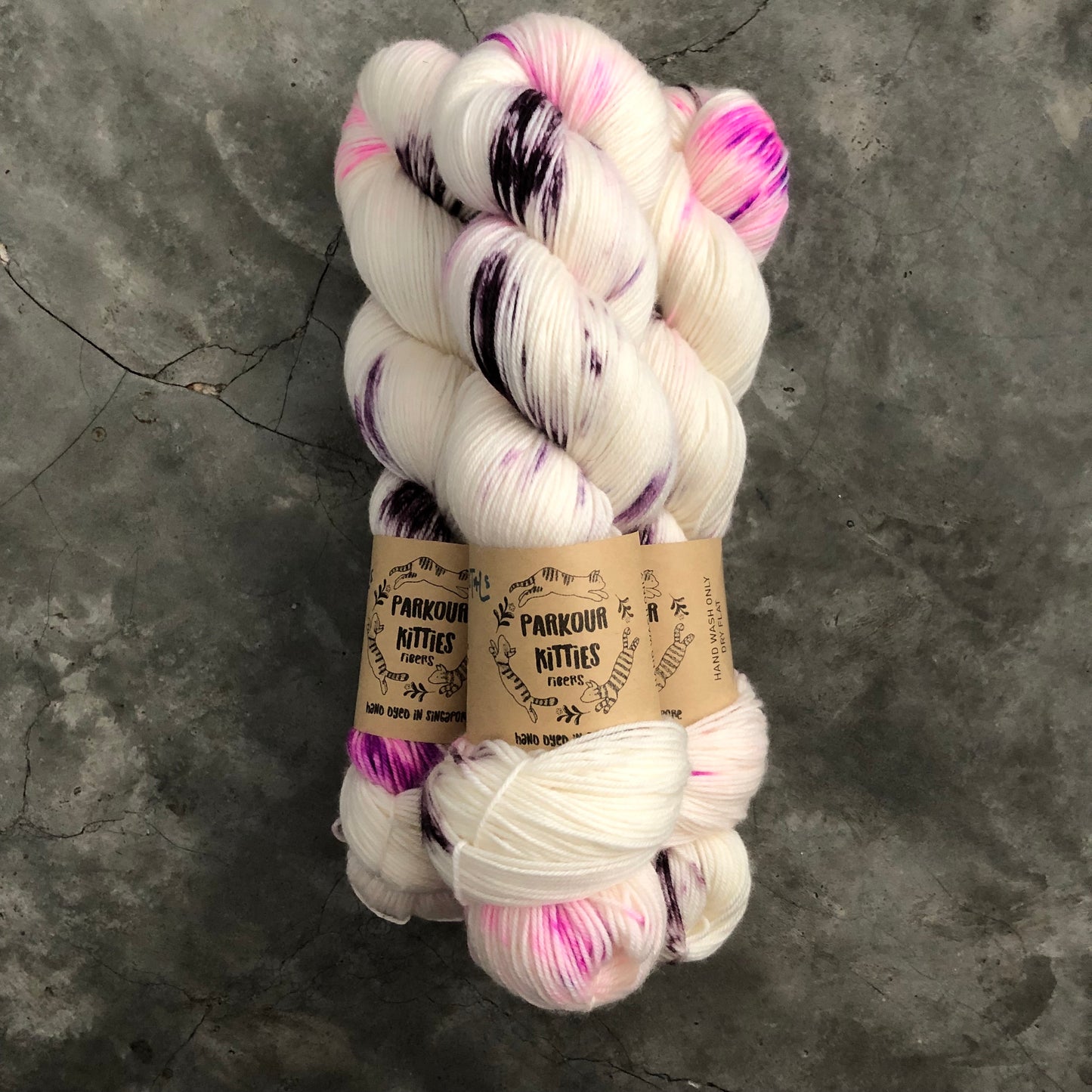Parkour Kitties Fibers - 80% Superwash Fine Merino & 20% Nylon