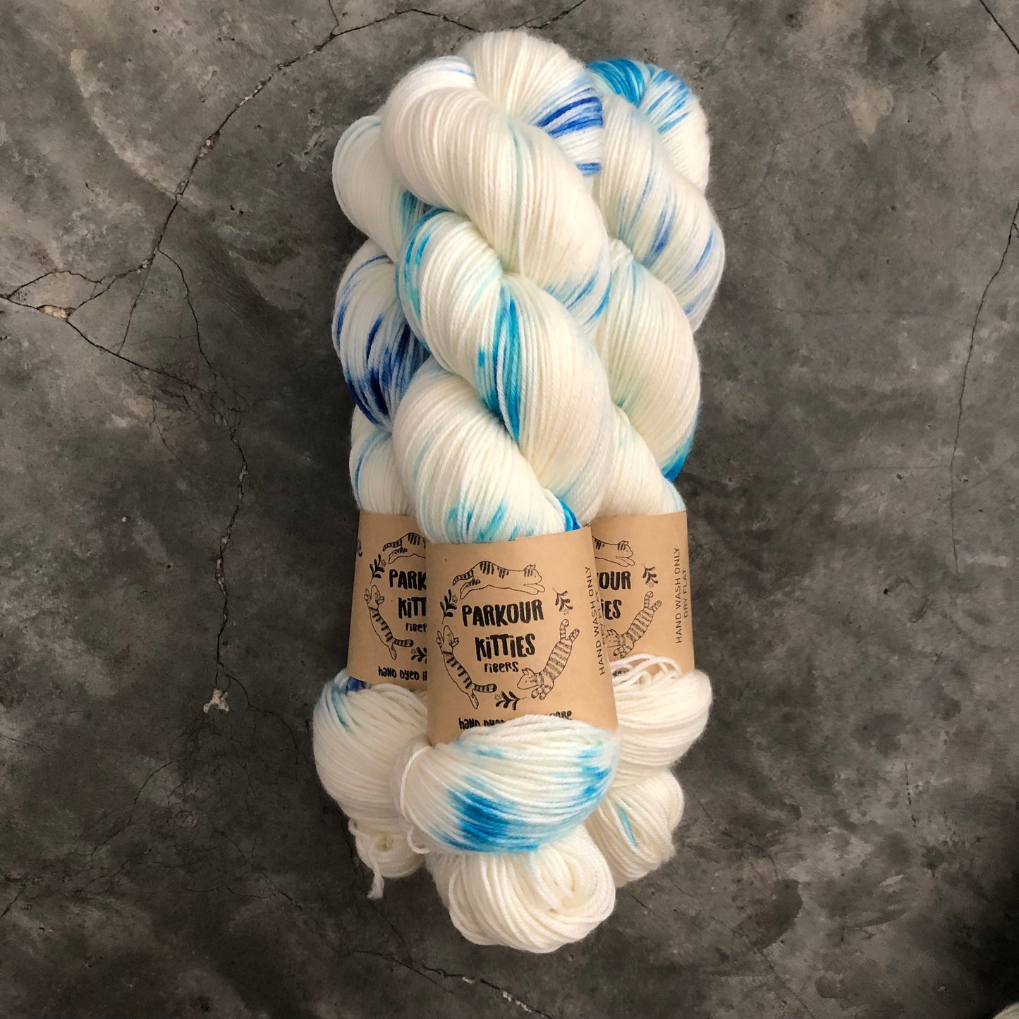 Parkour Kitties Fibers - 80% Superwash Fine Merino & 20% Nylon