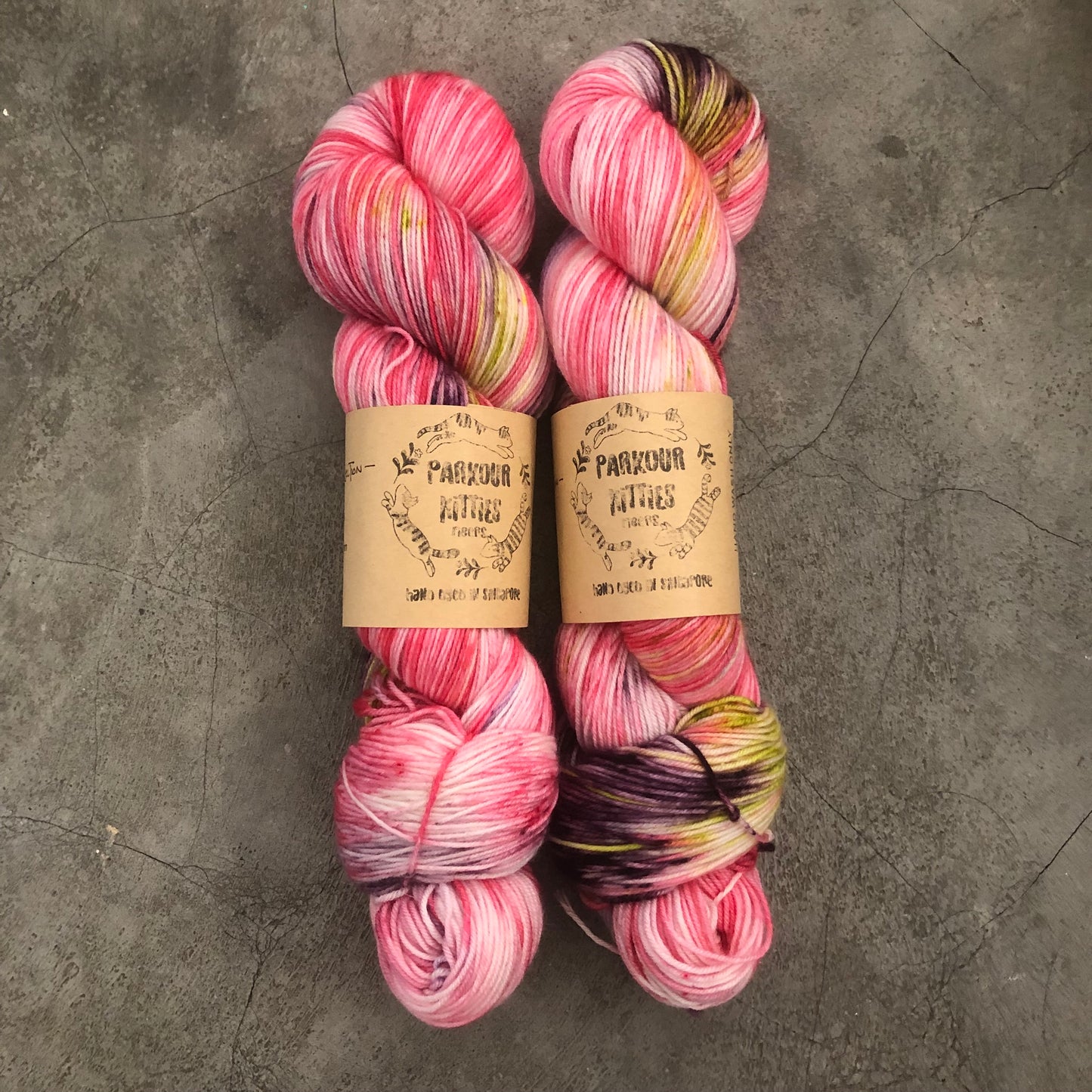 Parkour Kitties Fibers - 75% Superwash Fine Merino & 25% Nylon