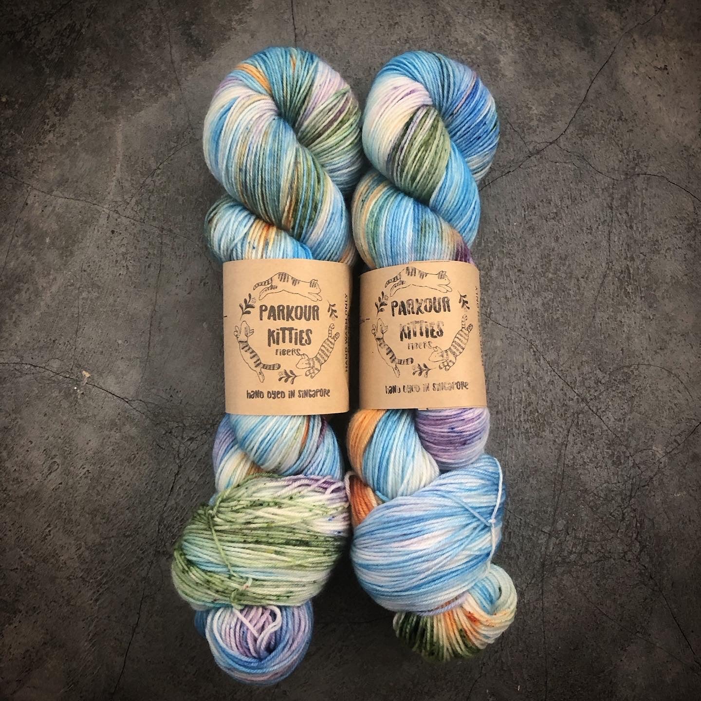Parkour Kitties Fibers - 75% Superwash Fine Merino & 25% Nylon