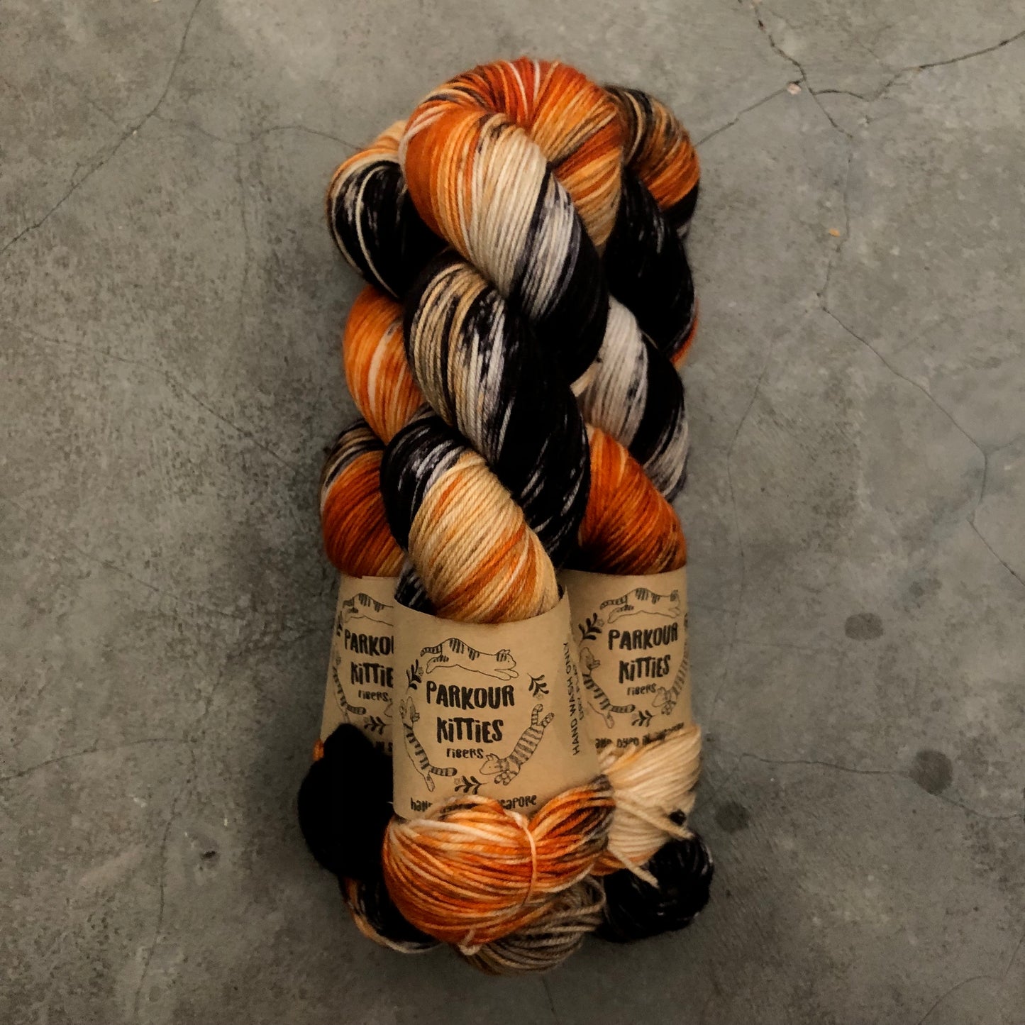 Parkour Kitties Fibers - 80% Superwash Fine Merino & 20% Nylon