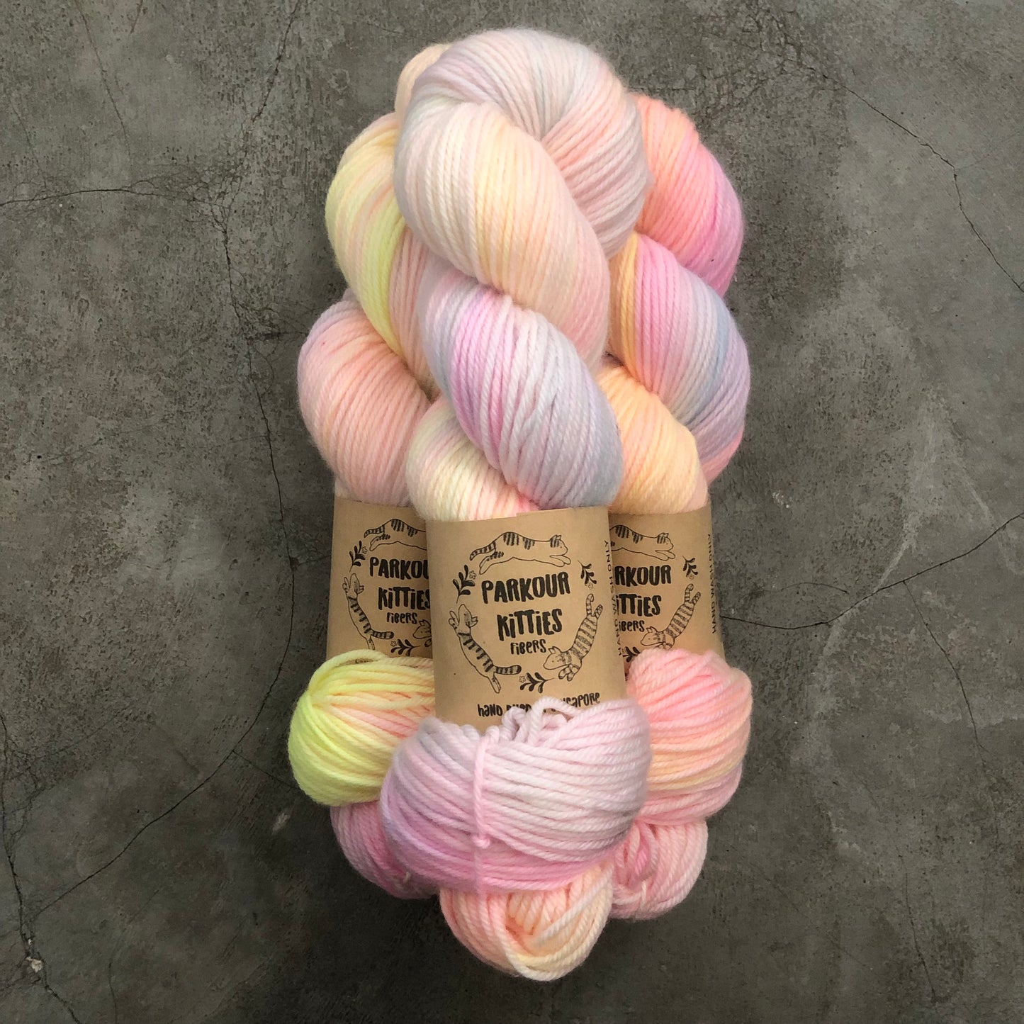 Parkour Kitties Fibers - 80% Superwash Fine Merino & 20% Nylon