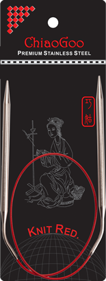 ChiaoGoo Red Circular Knitting Needles - 40" / 100cm