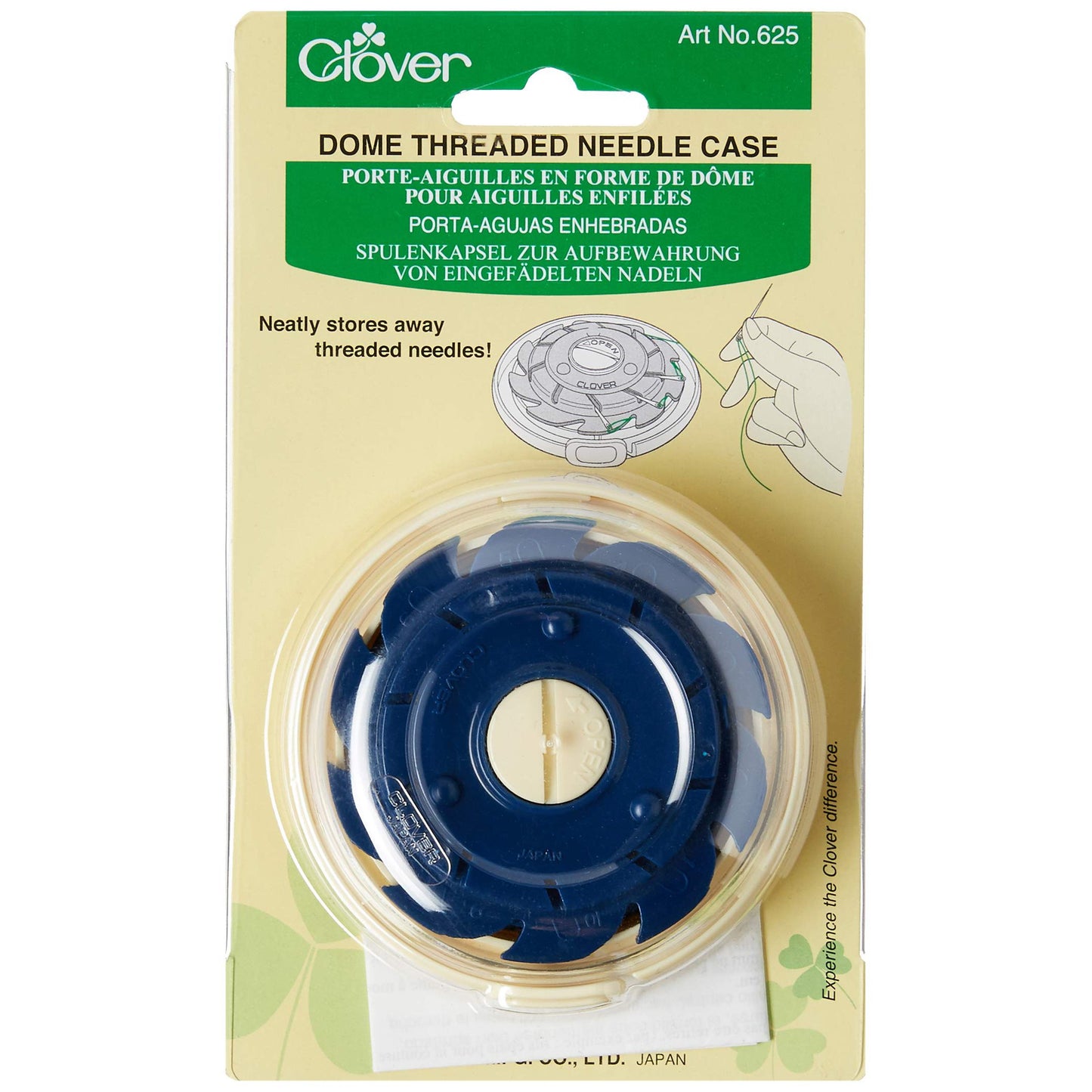 Clover Domed Needle Case - Blue