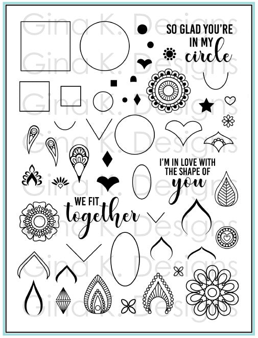 Gina K Designs Clear Stamp Set - Rina Krupsky Mandala Maker