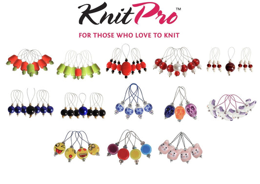 KnitPro ZOONI Stitch Markers in Coloured Beads