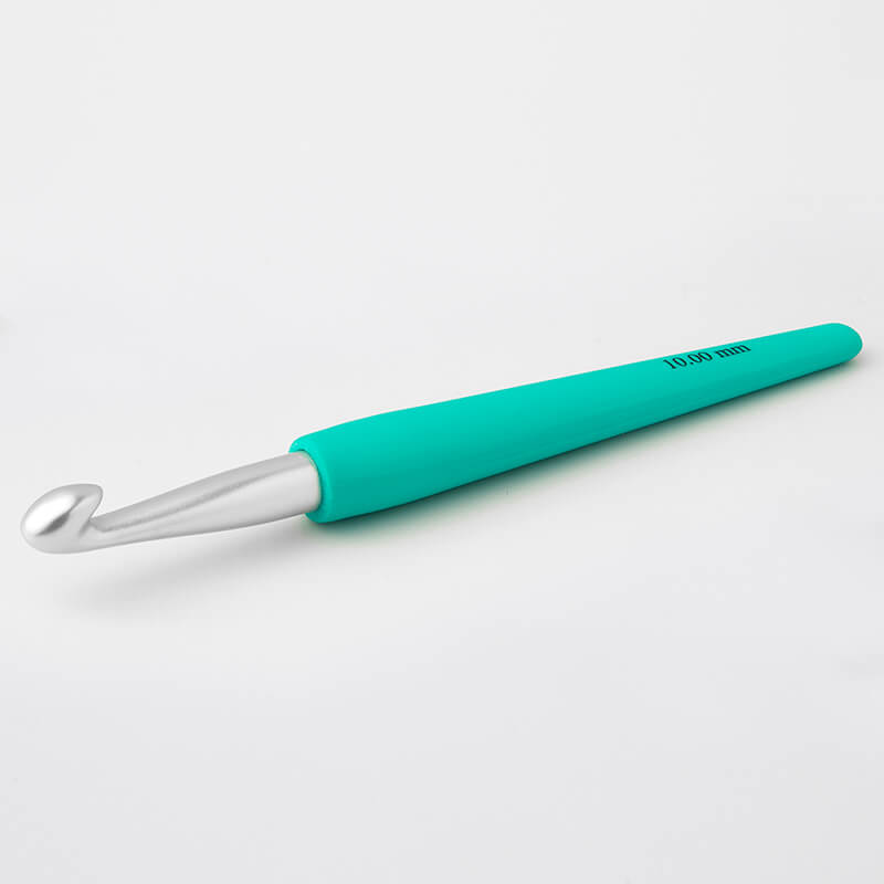 KnitPro Single Ended Waves Silver Crochet Hook