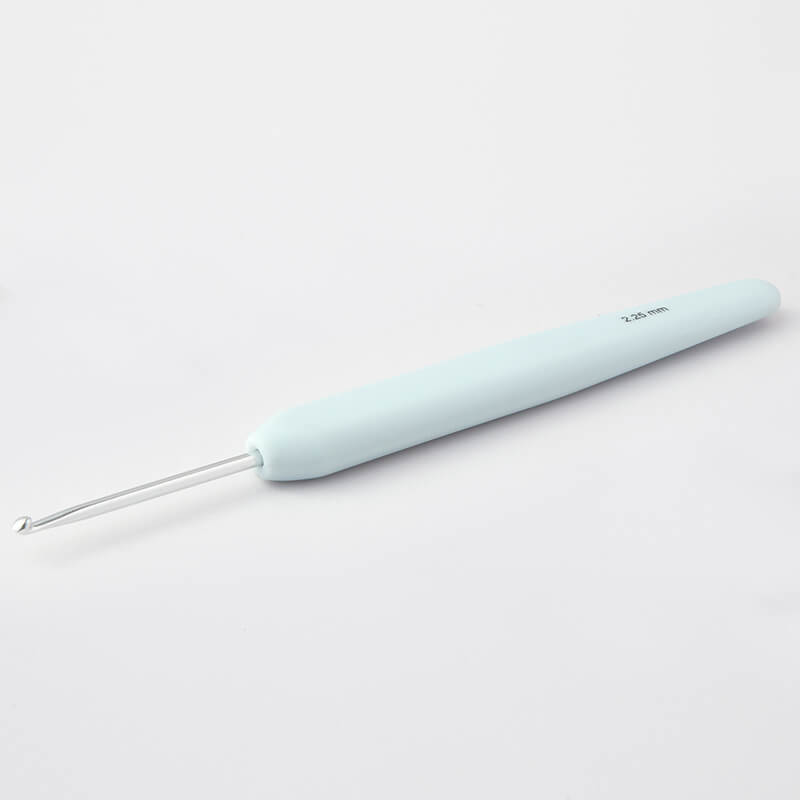 KnitPro Single Ended Waves Silver Crochet Hook