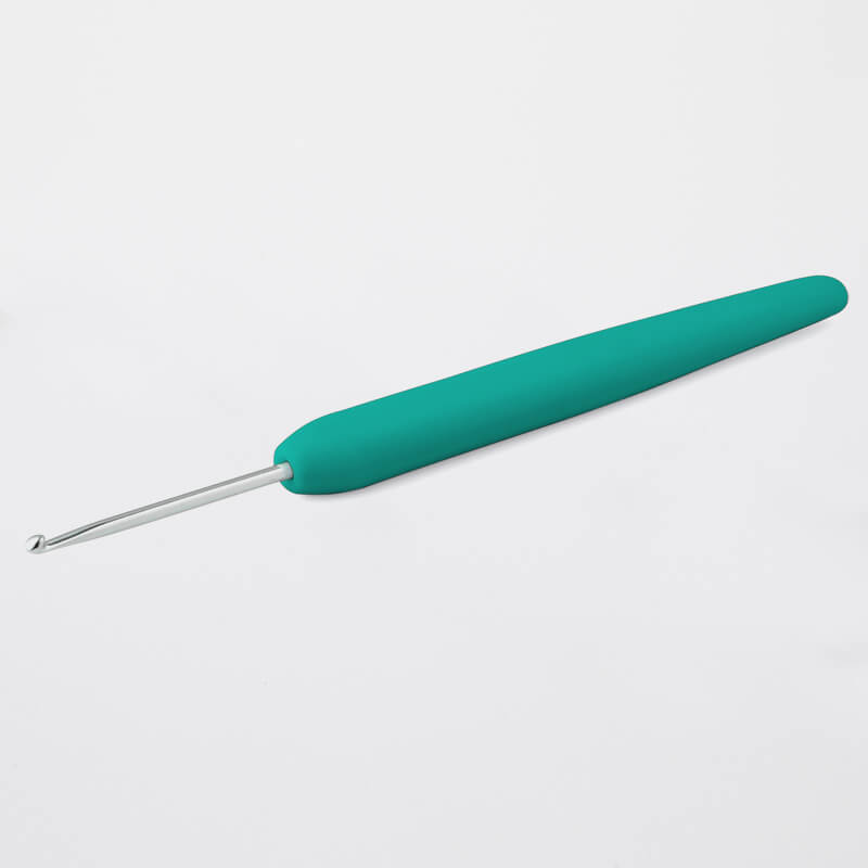 KnitPro Single Ended Waves Silver Crochet Hook