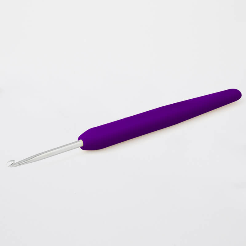 KnitPro Single Ended Waves Silver Crochet Hook