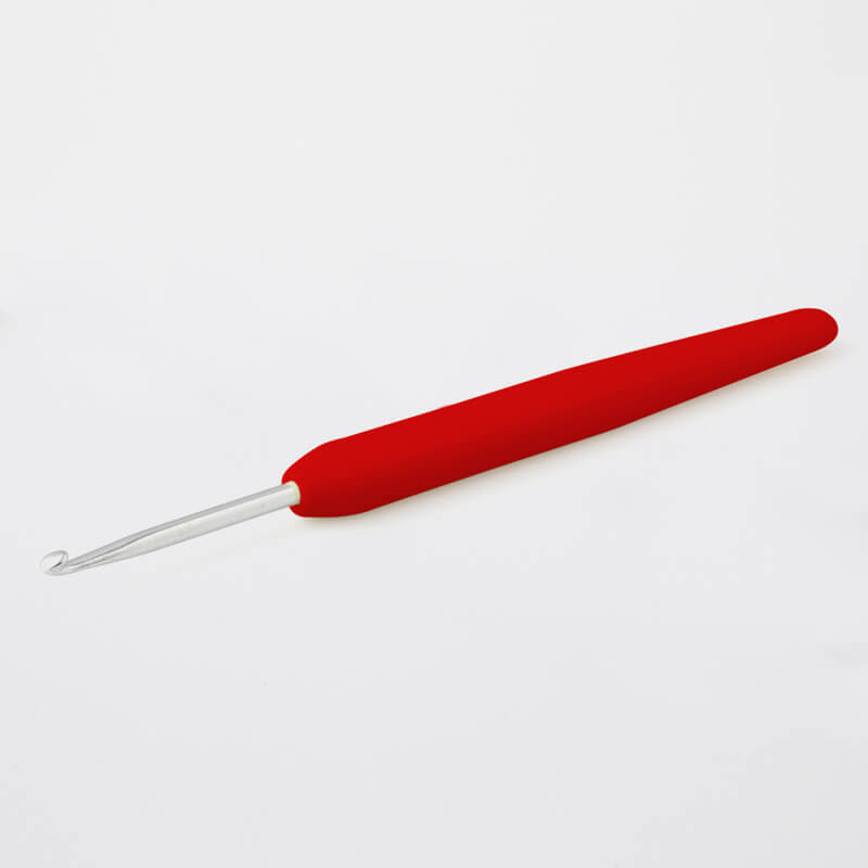 KnitPro Single Ended Waves Silver Crochet Hook