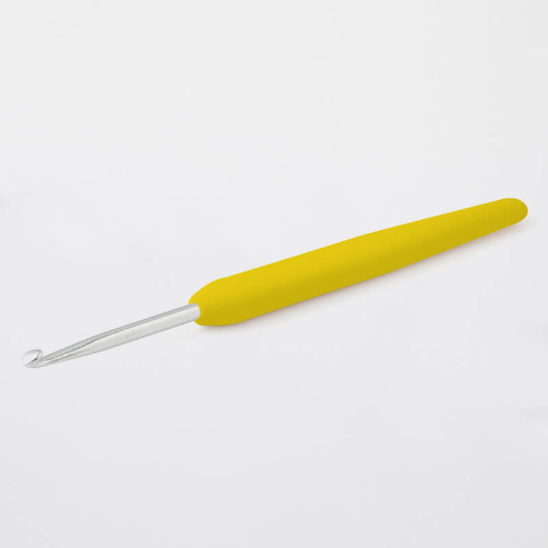 KnitPro Single Ended Waves Silver Crochet Hook