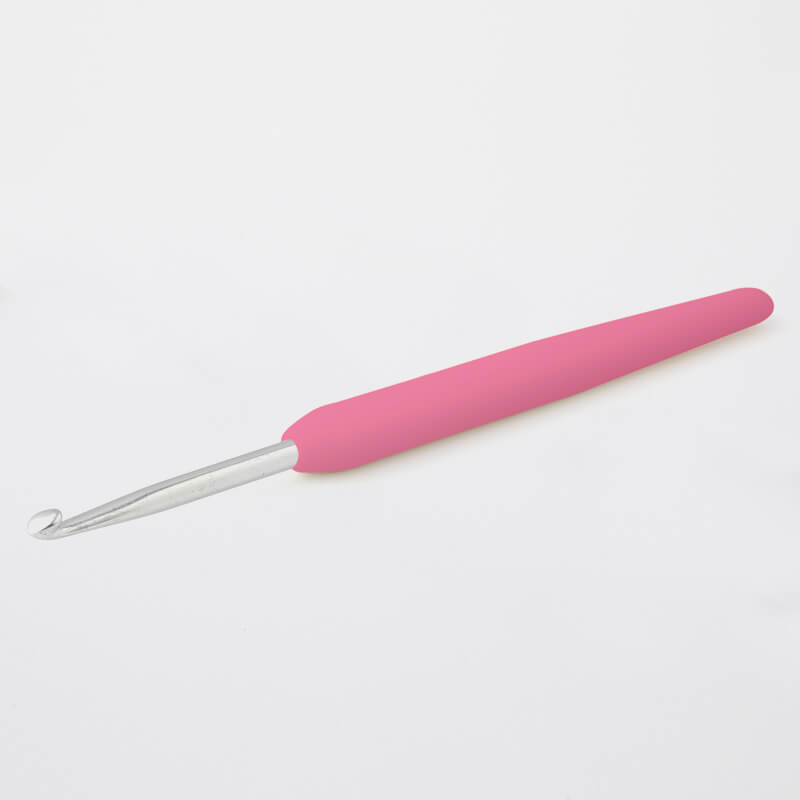 KnitPro Single Ended Waves Silver Crochet Hook