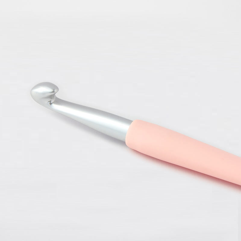 KnitPro Single Ended Waves Silver Crochet Hook