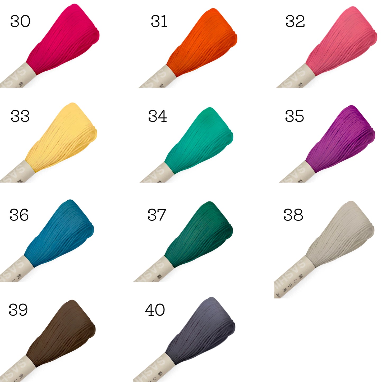 Olympus Sashiko Thread - Solid Colours (20m skein)