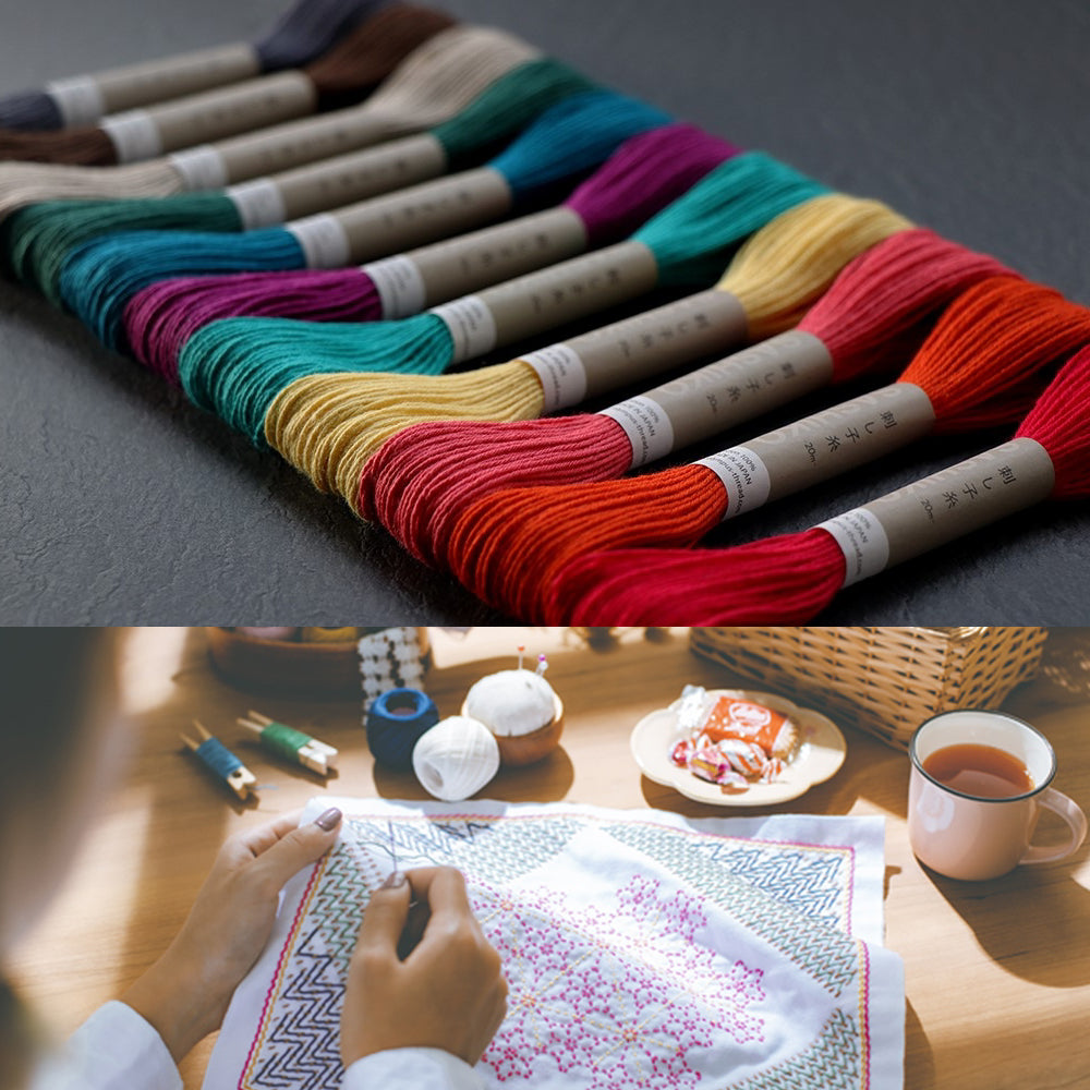 Olympus Sashiko Thread - Solid Colours (20m skein)