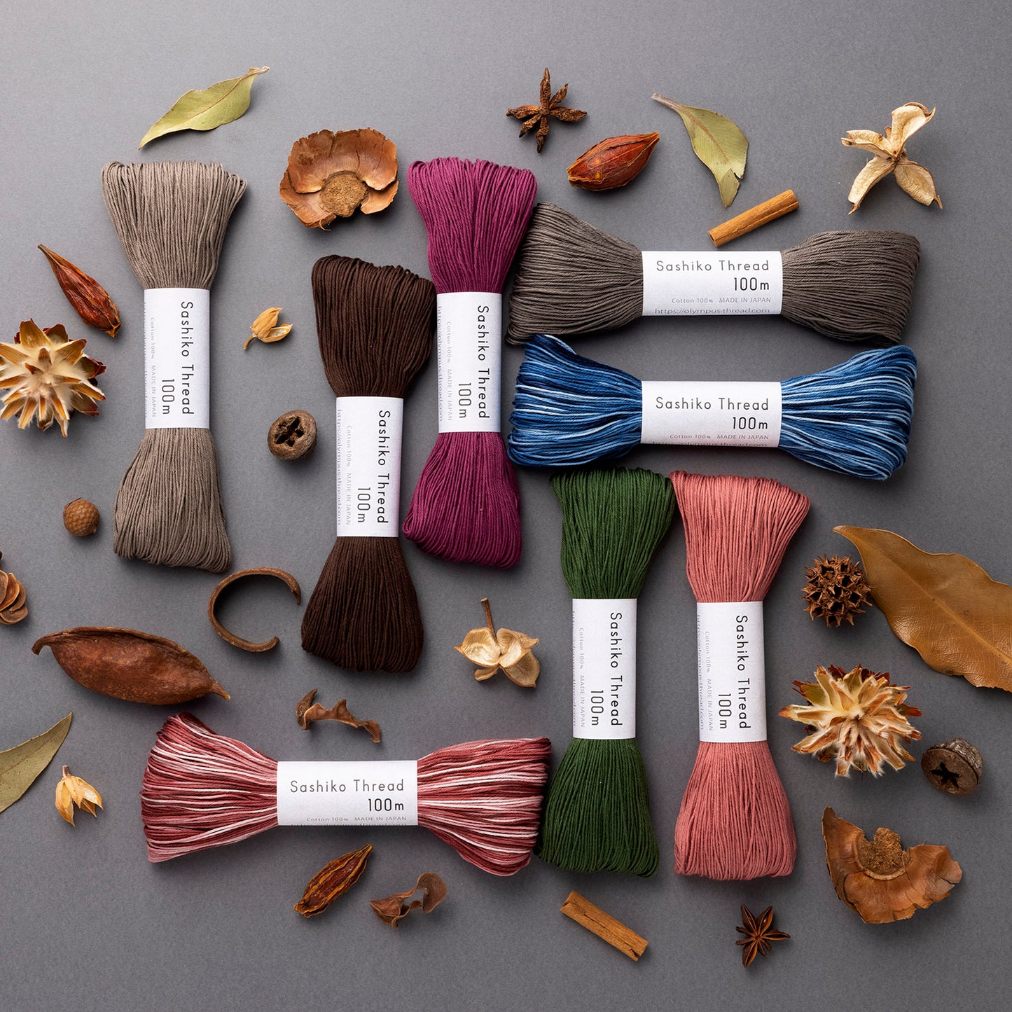 Olympus Sashiko Thread - Solid Colours (100m skein)