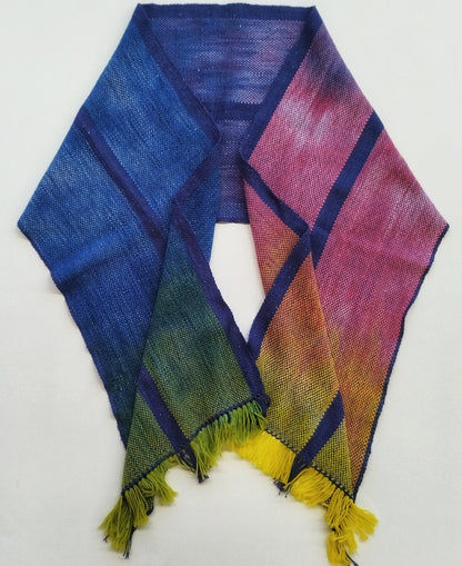 Weaving with Hand-Painted Warps