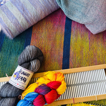 Weaving with Hand-Painted Warps