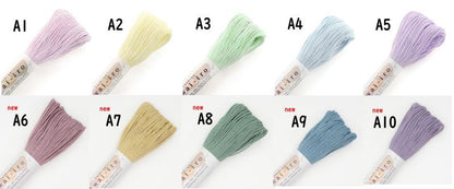 Olympus Sashiko Thread - Pastel Colours (40m skein)