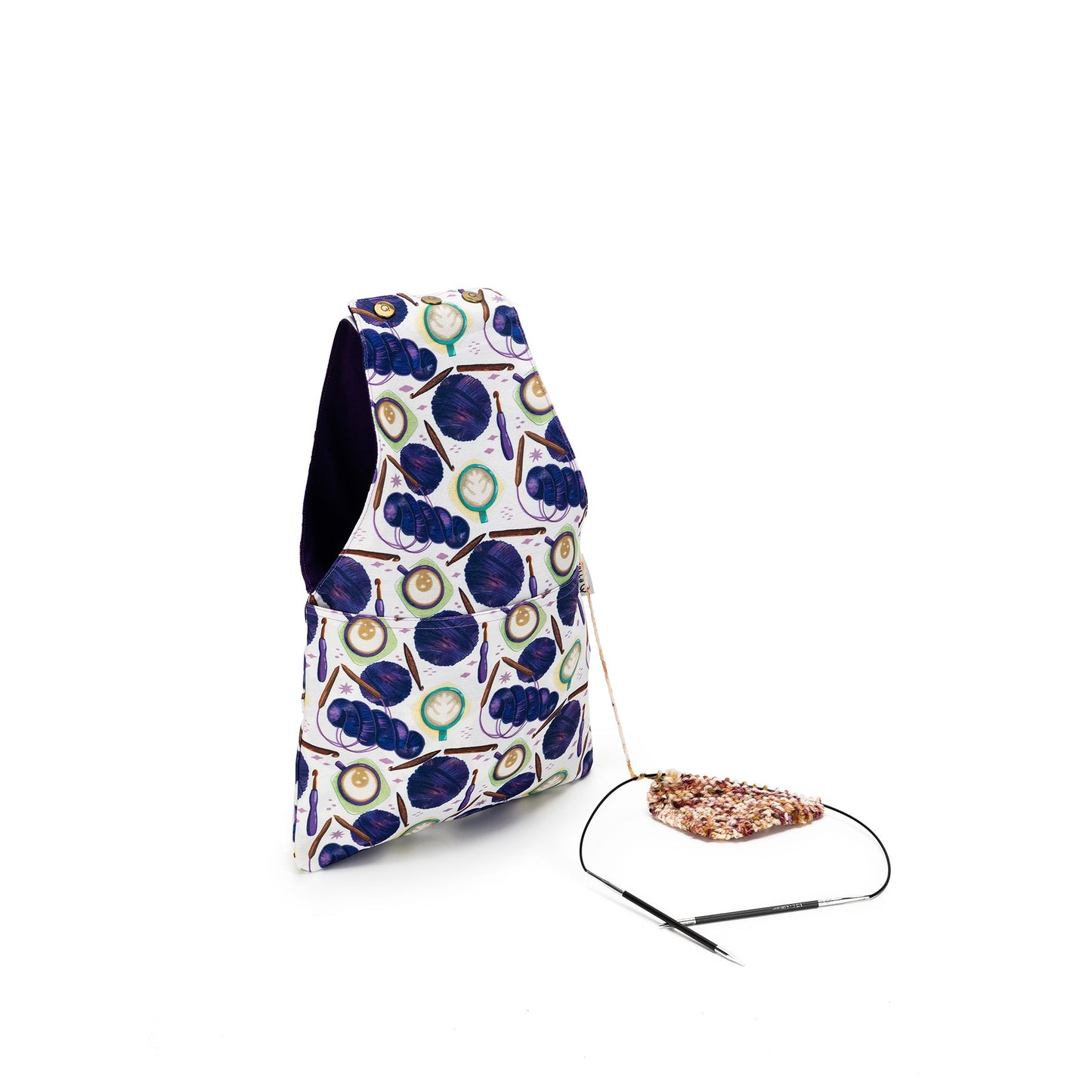 Della Q Nora Wrist Bag (Coffee and Yarn)