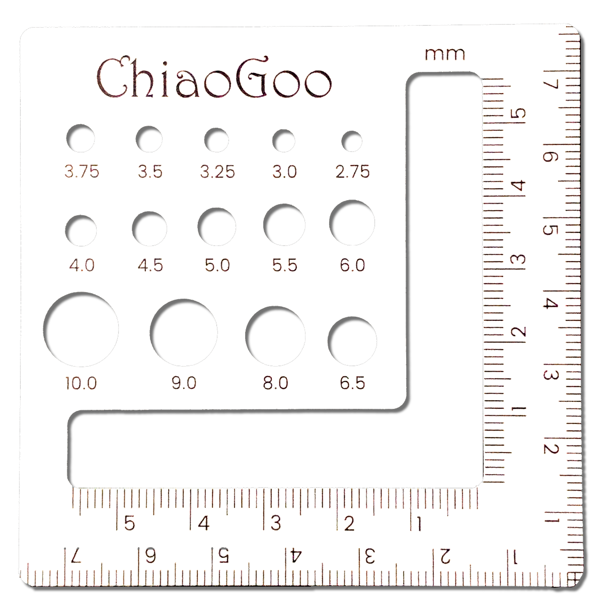 ChiaoGoo Swatch Needle Gauge