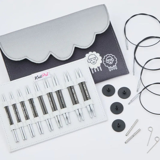 KnitPro Karbonz Deluxe Interchangeable Needle Set (4"/10cm)