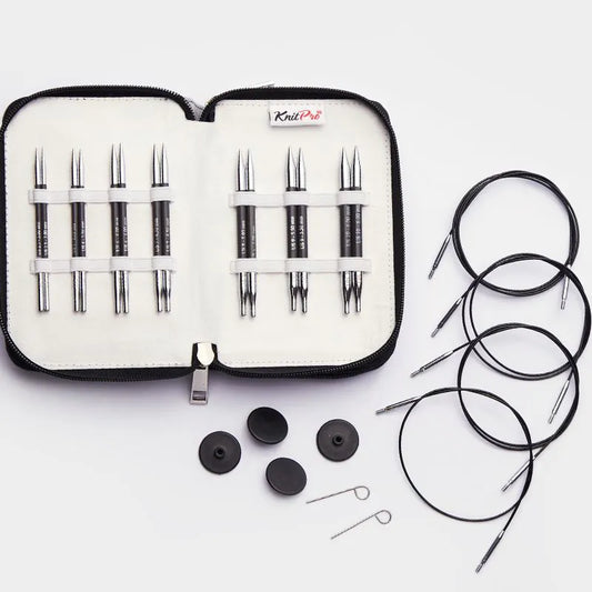 KnitPro Karbonz Midi Interchangeable Needle Set (4"/10cm)