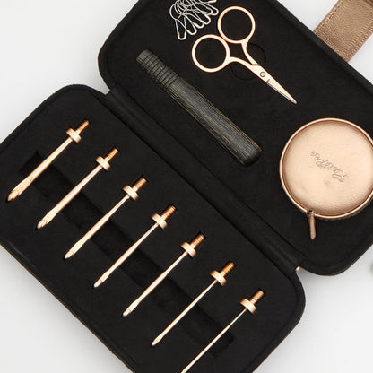 KnitPro Oasis Rose Gold Interchangeable Crochet Hooks Starter Set