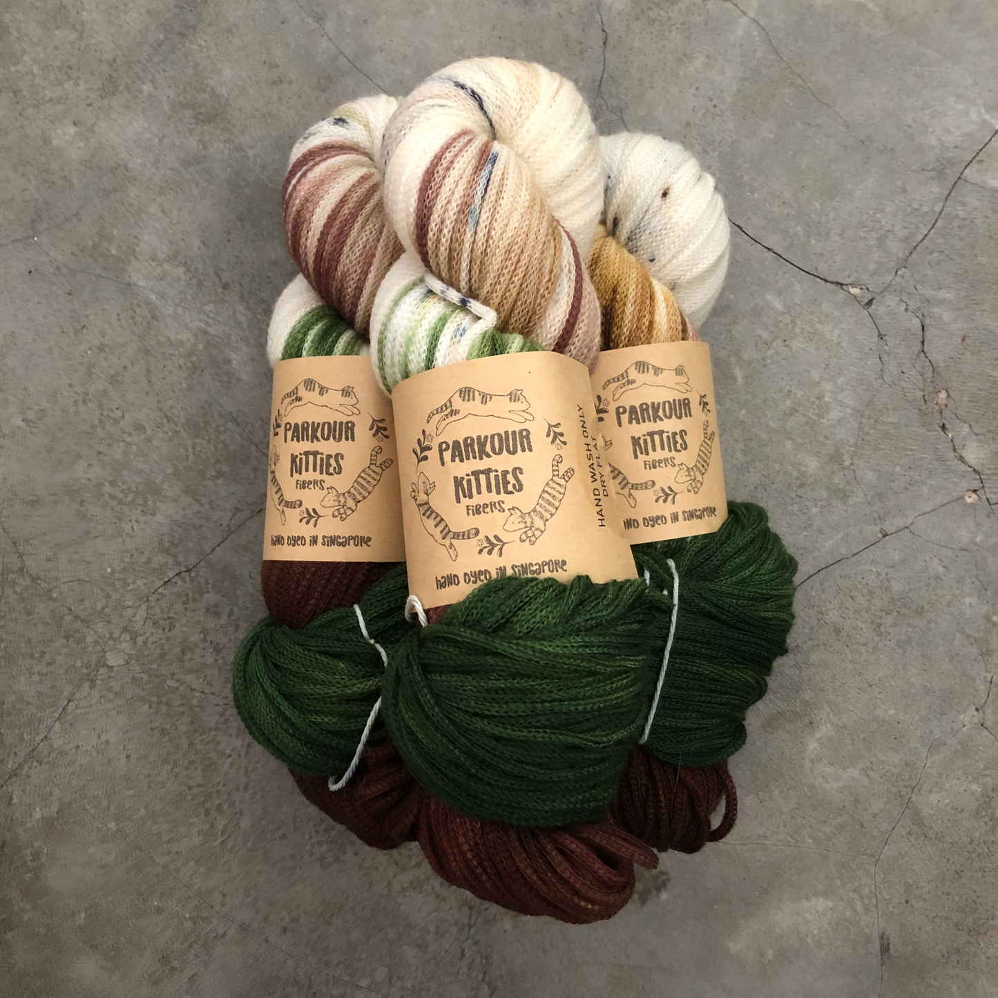 Parkour Kitties Fibers - 80% Superwash Merino & 20% Nylon (Chainette)