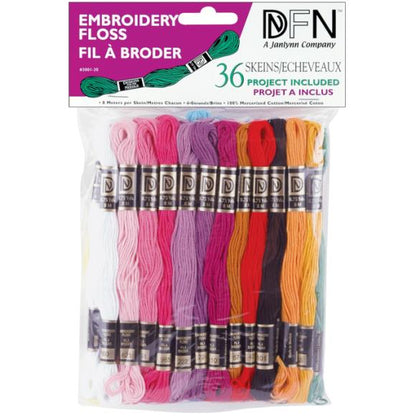 Janlynn Needlecraft Cotton Embroidery Floss Pack 8.7yd 36/Pkg
