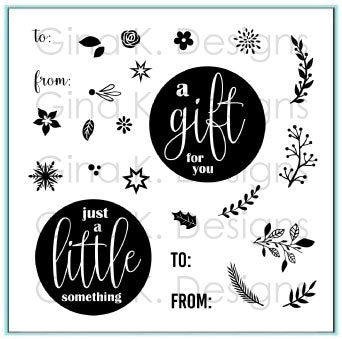 Gina K Designs Mini Wreath Builder Stamp and Template Bundle
