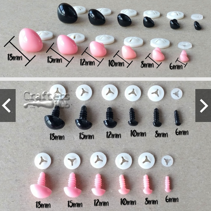 Crafters Hub Safety Noses (5 pieces) - Black
