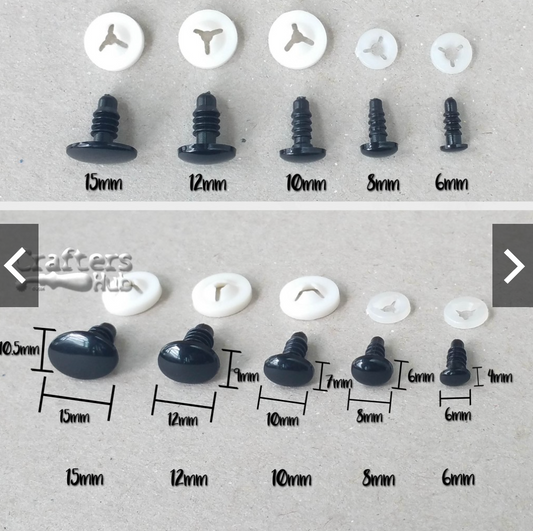 Crafters Hub Oval Safety Eyes (5 pairs)