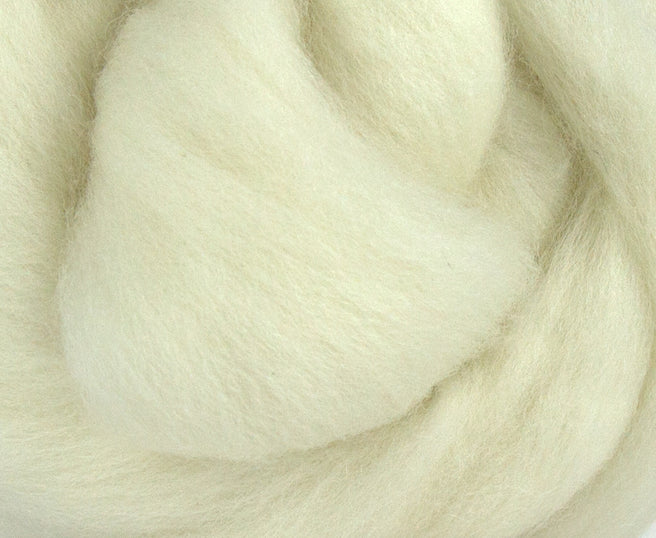 World of Wool White Polwarth Top 100g