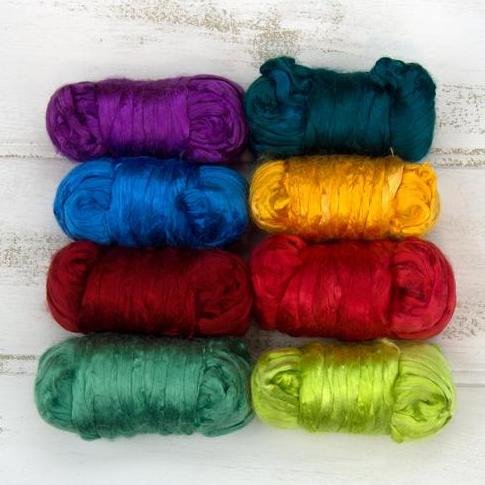 World of Wool Dyed Mulberry Silk Pack 200g