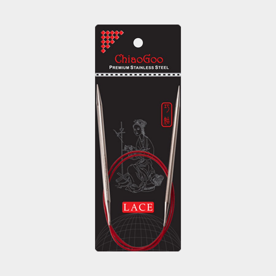 ChiaoGoo Red Lace Stainless Circular Knitting Needles - 24" / 60cm