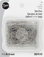 Dritz Brass Silk Pins 1-1/16" (pkg of 200)