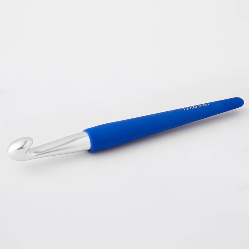 KnitPro Single Ended Waves Silver Crochet Hook