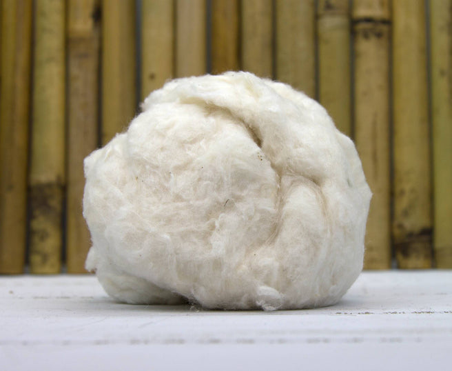 World of Wool White Egyptian Cotton Fiber 100g